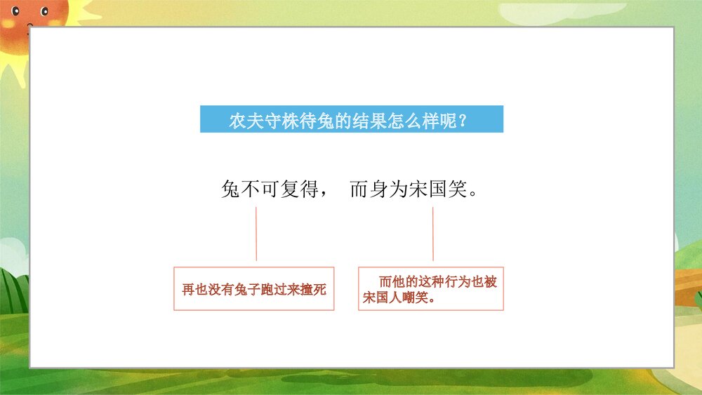 《守株待兔》小学寓言成语小故事PPT课件7