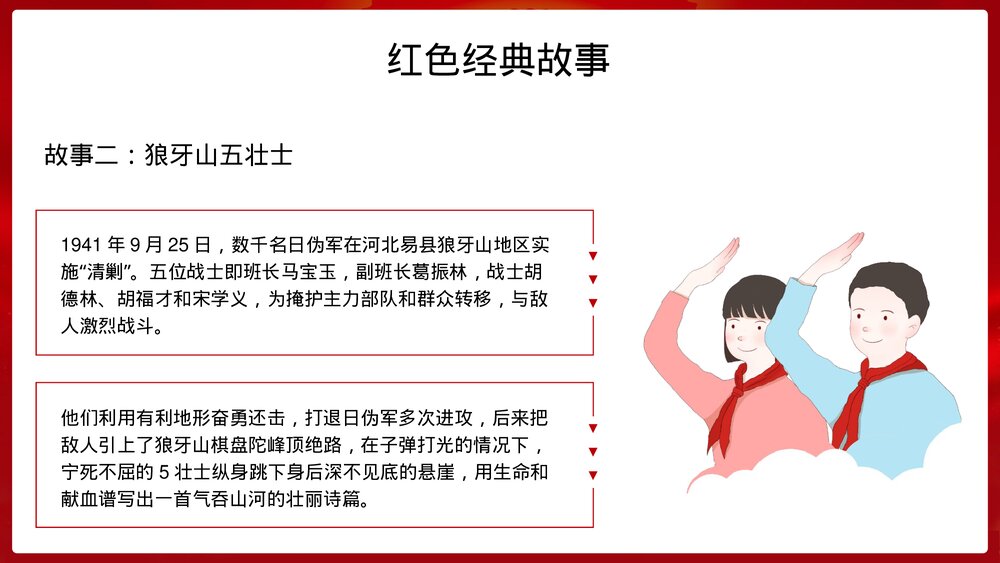 少先队红领巾学习榜样先锋故事·传承弘扬红色精神主题教育PPT课件5
