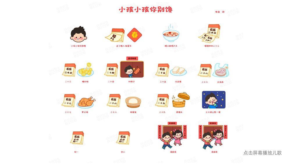 《小孩小孩你别馋》幼儿园小班语言教育主题PPT课件(含word教案)7