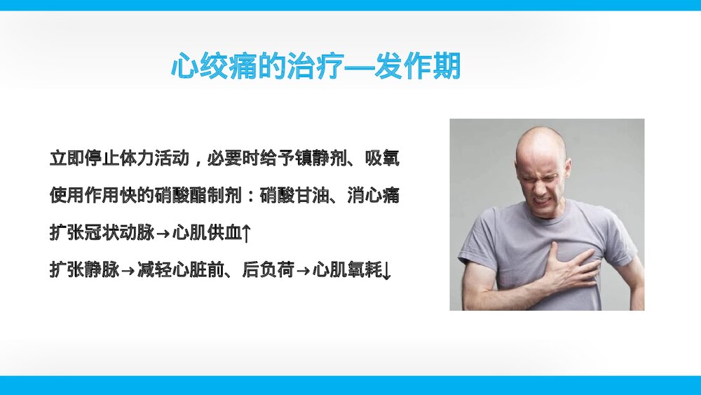 老年心绞痛疾病演讲培训PPT课件下载(带内容文字)9