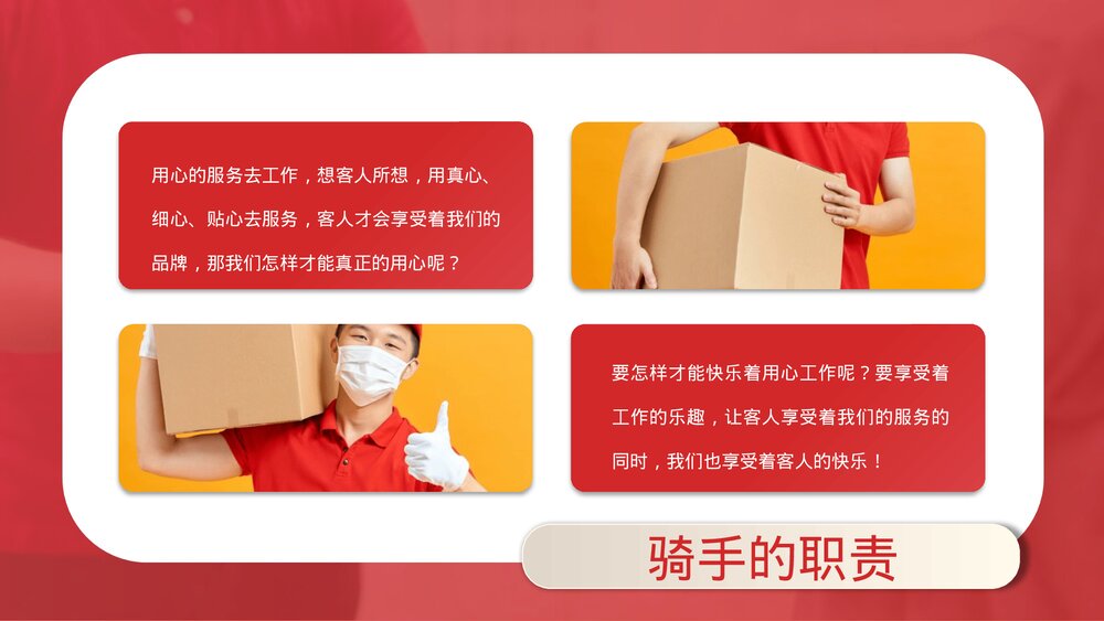 外卖骑手外卖员培训PPT课件(带内容)9