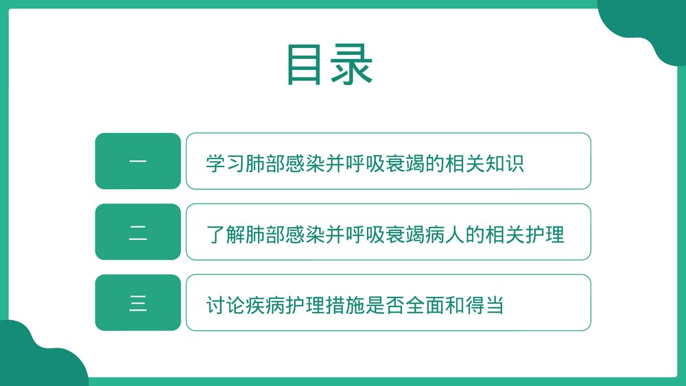 肺部感染合并呼吸衰竭疑难案例讨论医疗护理查房PPT课件(带内容·可编辑修改)2