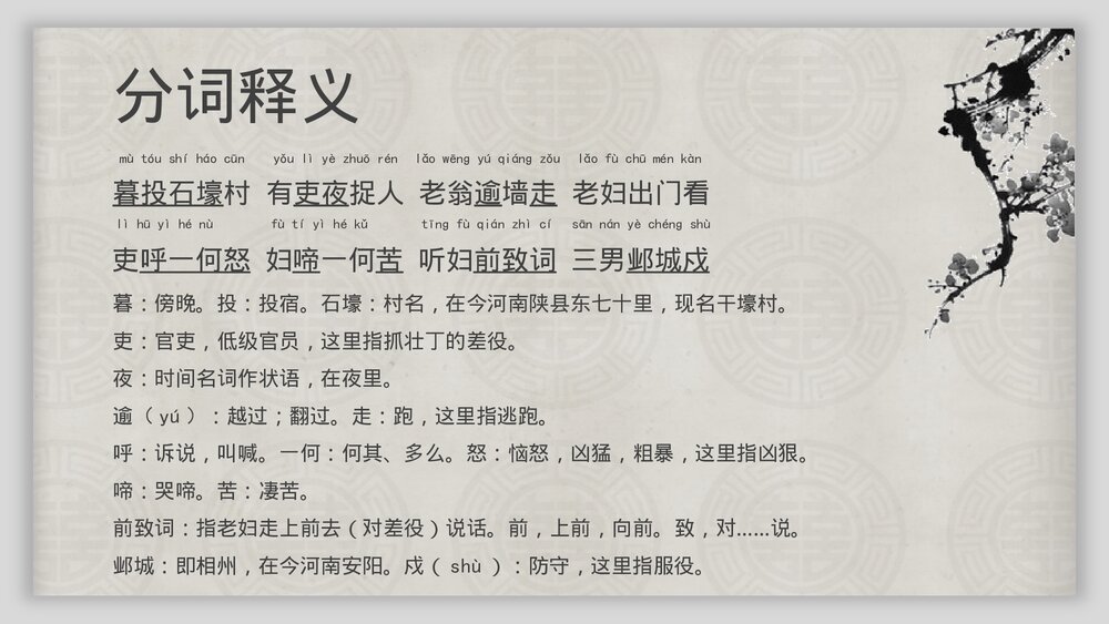 初中语文八年级上册《石壕吏》教育教学PPT课件5
