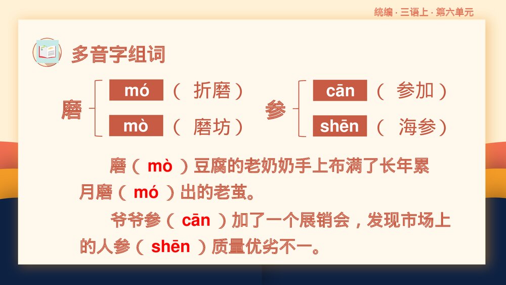 统编版小学语文三年级语文上册第六单元复习课件PPT下载5