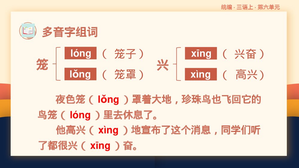 统编版小学语文三年级语文上册第六单元复习课件PPT下载6