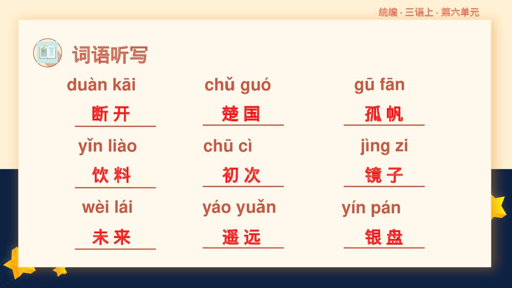统编版小学语文三年级语文上册第六单元复习课件PPT下载8