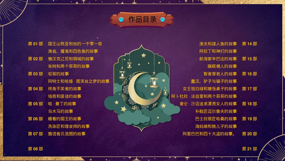 名著导读《一千零一夜》好书推荐·读书分享会PPT课件5