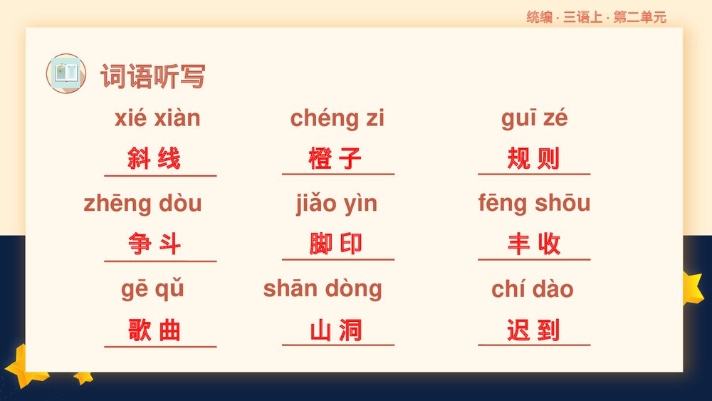 统编版小学语文三年级语文上册第二单元复习课件PPT下载9