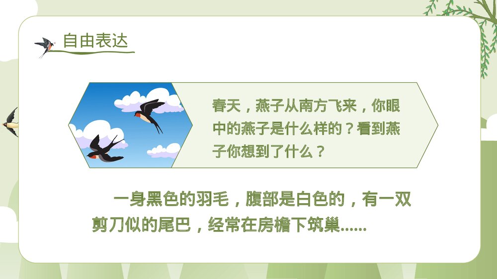 统编版·小学三年级语文下册第一单元第2课《燕子》教师公开课PPT课件3