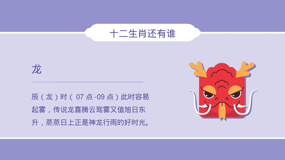 中国传统十二生肖介绍及顺序口诀宣传PPT课件8