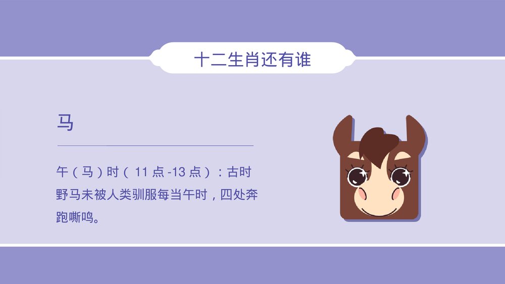 中国传统十二生肖介绍及顺序口诀宣传PPT课件10