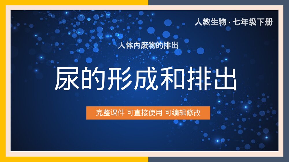 人教版生物·七年级下册《人体内废物的排出尿的形成和排出》PPT课件1