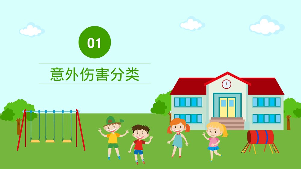 幼儿园意外伤害的防范以及处理知识培训PPT课件(带内容文字)3