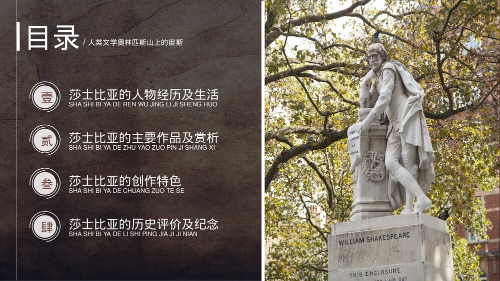 莎士比亚人物介绍知识普及PPT课件下载2