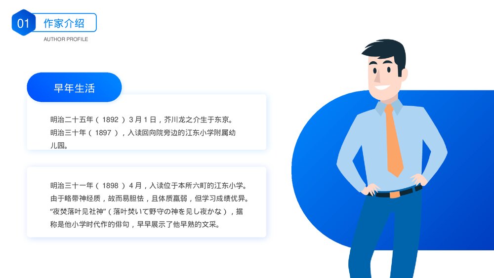《芥川龙之介》知名文学作家名人介绍PPT课件下载6