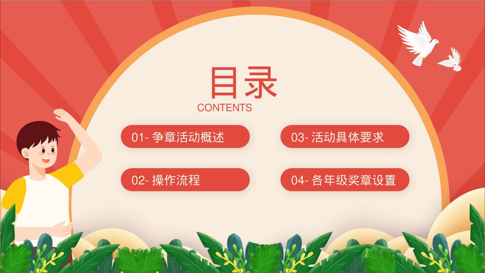 《少先队争章活动方案》中小学生主题班会PPT课件2