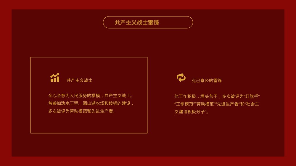 学习雷锋精神教育主题班会PPT模板5