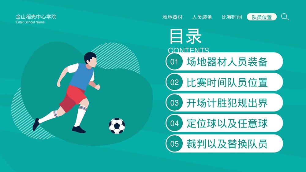 中小学生足球比赛规则讲解PPT课件下载2