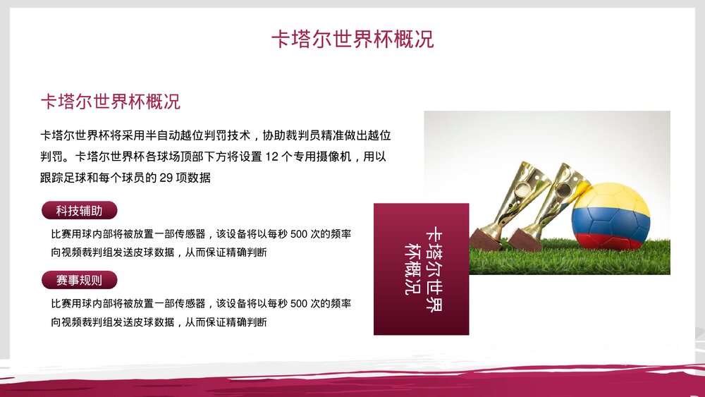 卡塔尔世界杯主题体育竞技活动宣传PPT课件6