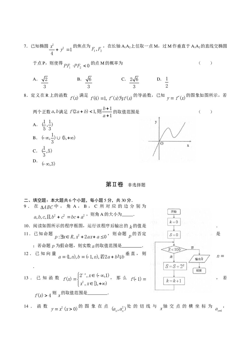 北京石景山区2011年高三统一测试数学试题(文科)+参考答案2