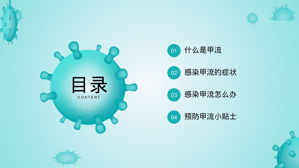 甲型流感病毒感冒医疗医学知识科普讲座PPT课件2