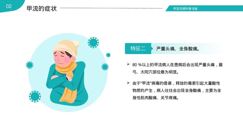 甲型流感病毒感冒医疗医学知识科普讲座PPT课件8
