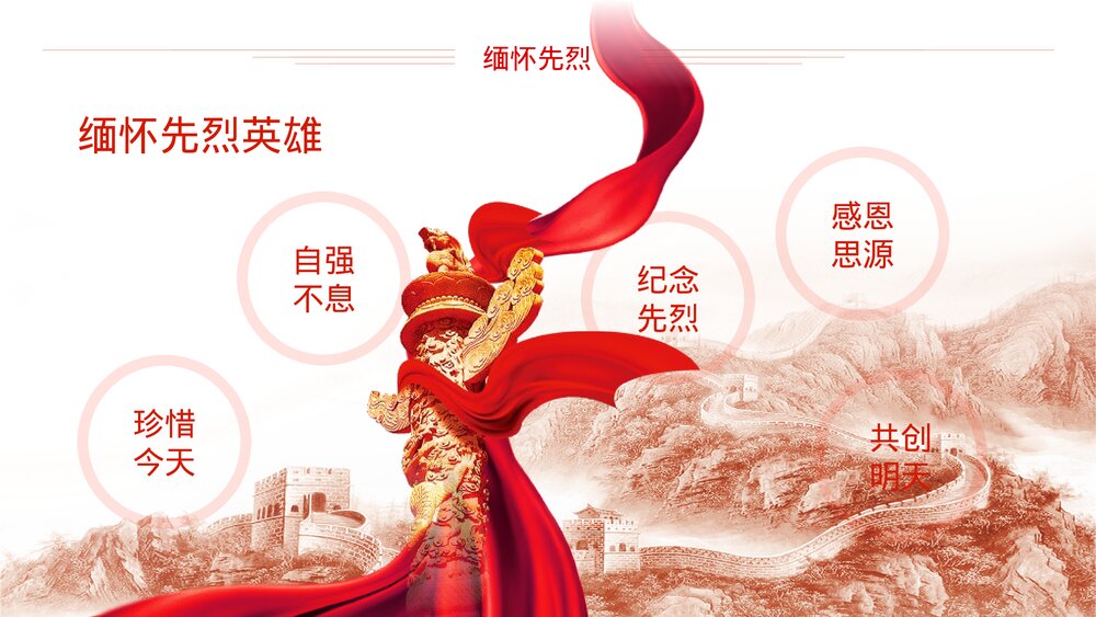 (清明扫墓 缅怀先烈 继承革命优良传统》爱国专题PPT课件8