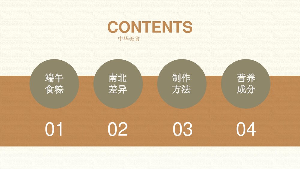 中国传统端午节粽子美食PPT课件下载2