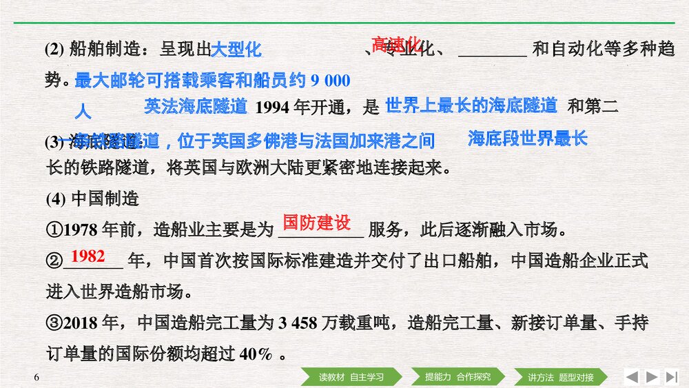 历史·部编版·经济与社会生活(选择性必修2)-20-21版:第13课《现代交通运输的新变化》PPT 6