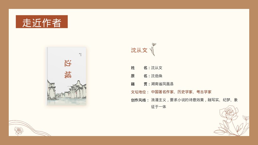 《边城》阅读分享会PPT课件下载4