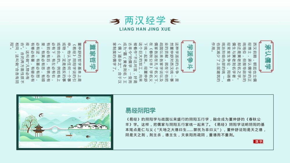 《国学传统文化》绿色中国风PPT课件下载6