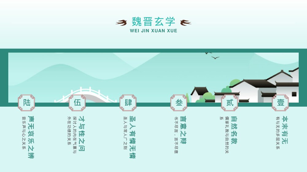 《国学传统文化》绿色中国风PPT课件下载10