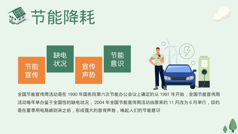 节能降耗低碳环保教育主题PPT课件下载4