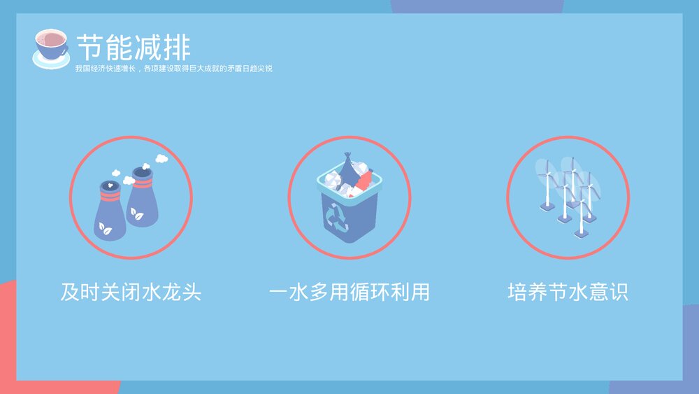 《倡导绿色低碳生活》节水节能减排教育PPT课件下载6