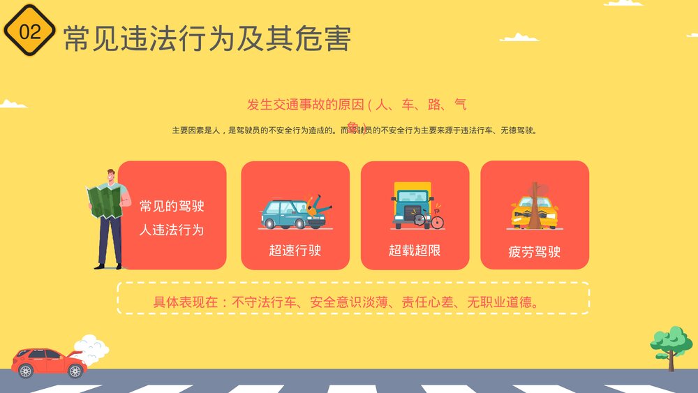 道路交通安全警示教育PPT课件下载(共20页·带内容)8