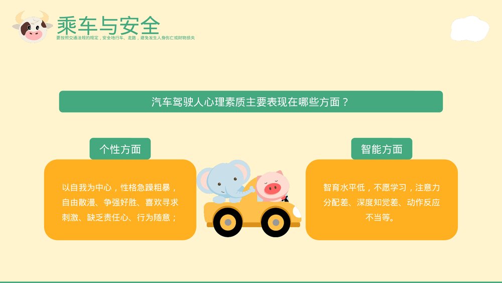 中小学生交通安全教育主题班会PPT课件(共20页·带内容)4