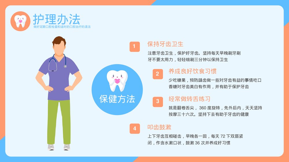 口腔护理牙齿健康主题教育PPT课件(共19页·带内容)9