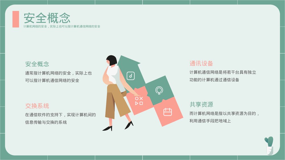 扁平风商务网络安全教育PPT课件下载(带内容)6