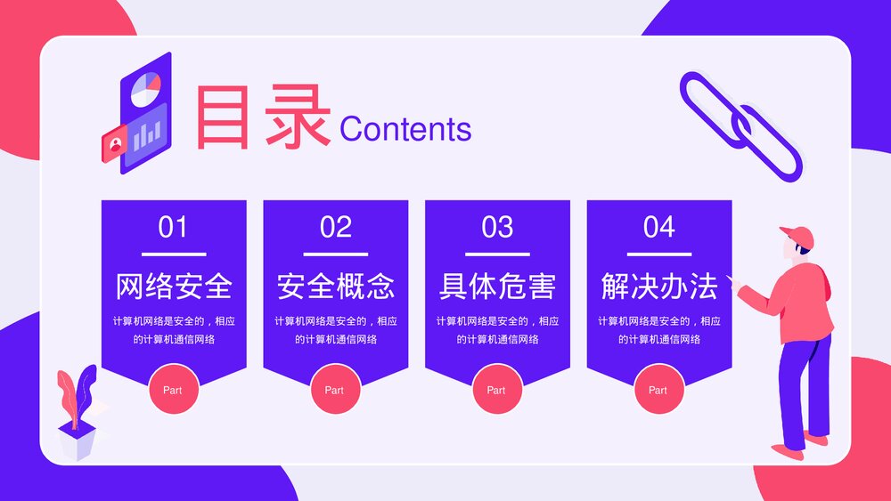 网络安全主题教育PPT课件下载(带内容)2