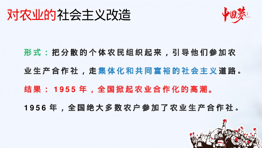 八年级历史下册《三大改造》初中教育教学PPT课件3