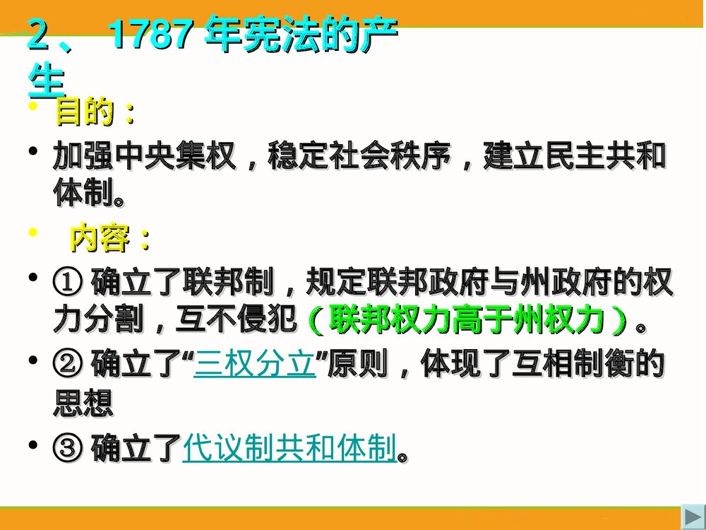(人民版选修2)专题2第3节《美国式的资产阶级民主》教学PPT课件6