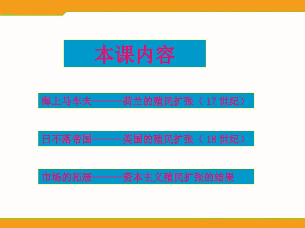 高中历史人教新课标必修2第2单元第6课《殖民扩张与世界市场的拓展》教学PPT课件4