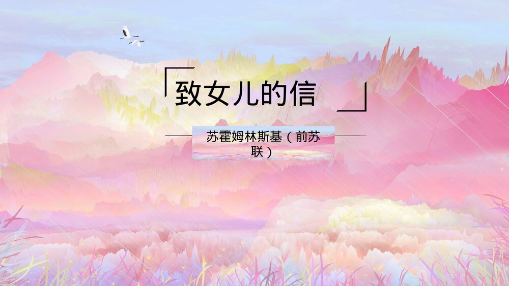 初中语文九年级《致女儿的信》教育教学PPT课件1