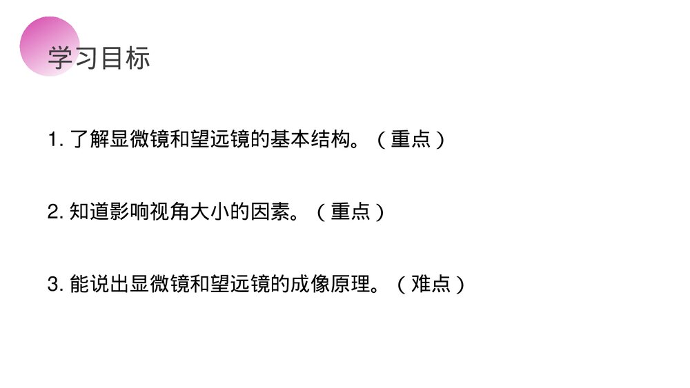 人教版八年级物理上册《显微镜和望远镜》教学PPT课件3
