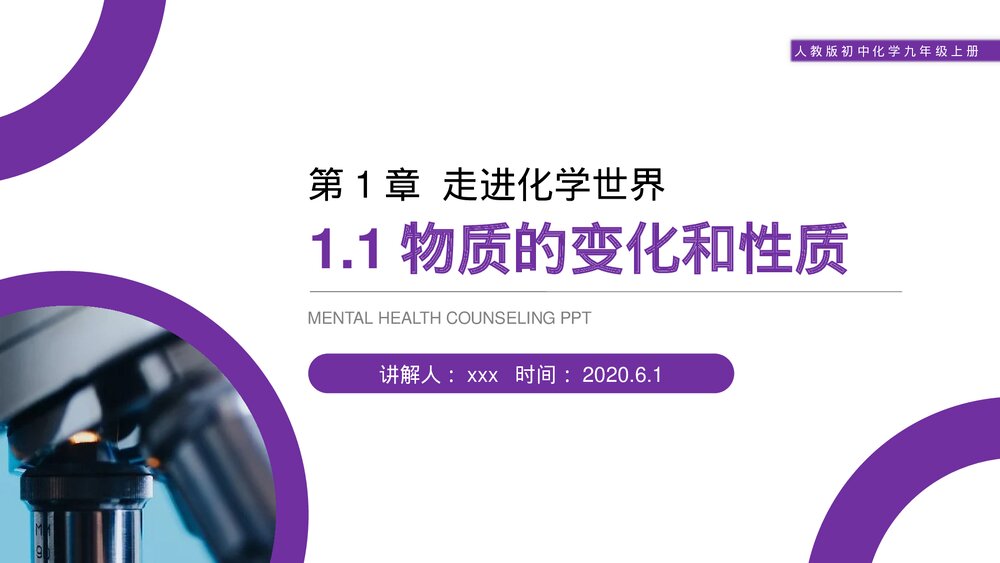 人教版初中化学九年级上册《物质的变化和性质》PPT课件(第1.1课时)1