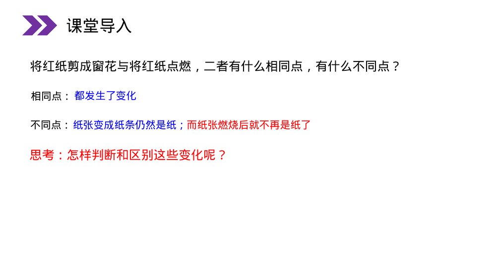 人教版初中化学九年级上册《物质的变化和性质》PPT课件(第1.1课时)3