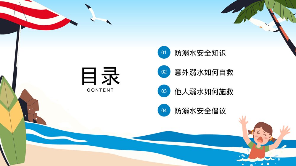 中小学暑期夏天防溺水安全教育班会PPT课件(共23页)-压缩2