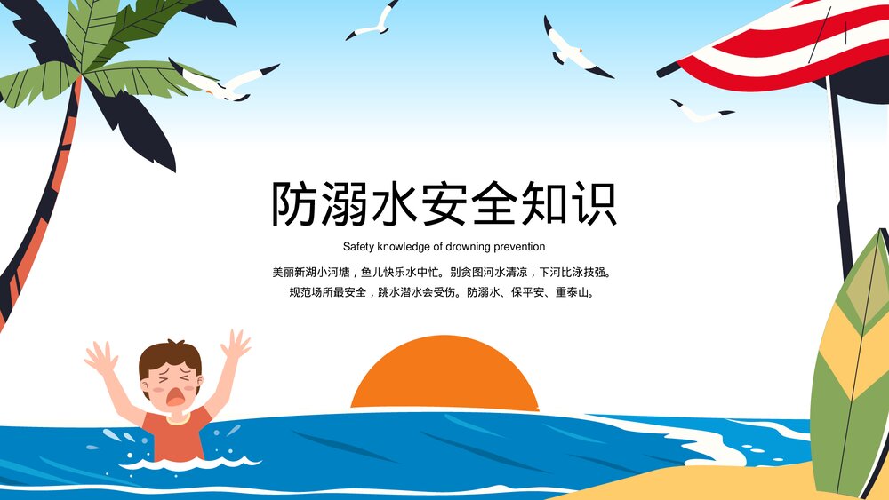 中小学暑期夏天防溺水安全教育班会PPT课件(共23页)-压缩3