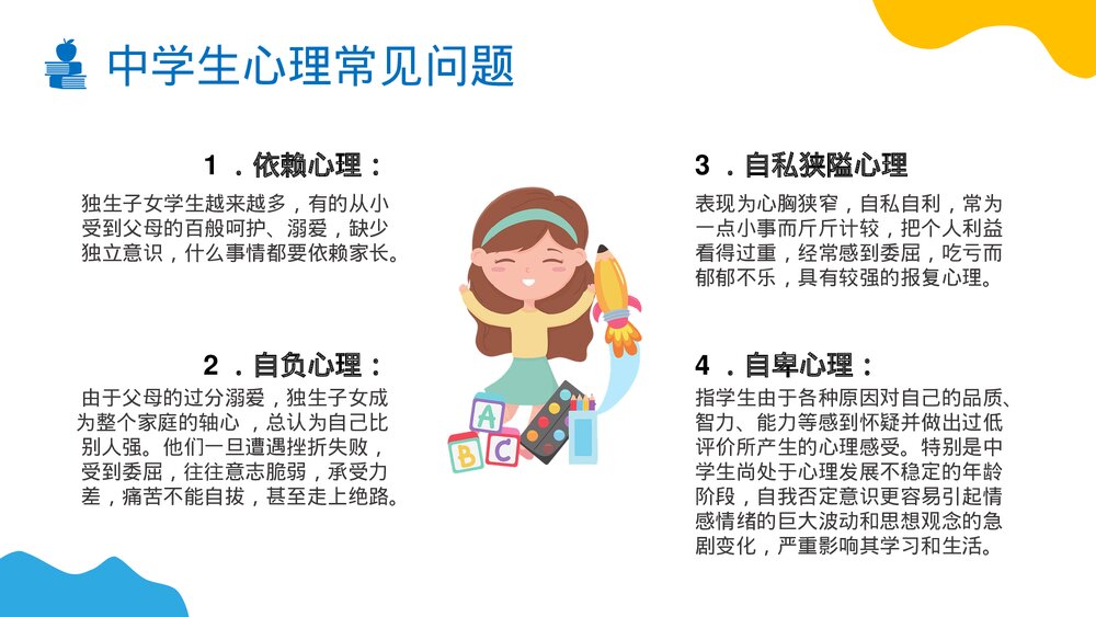 中学生心理健康知识讲解班会PPT课件(共22页)4