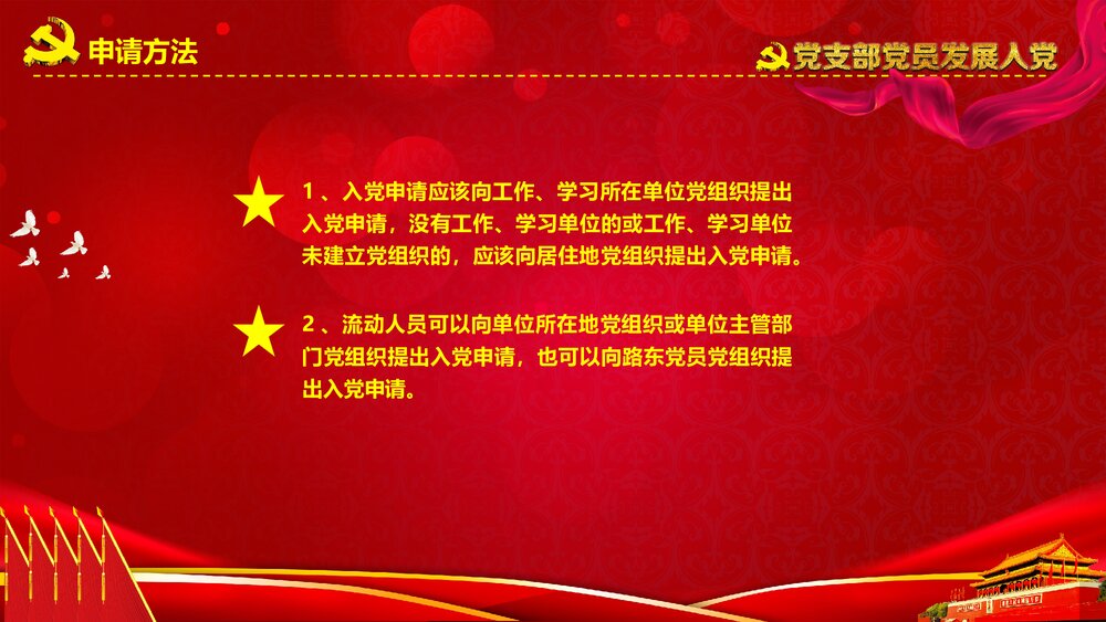 党支部党员发展入党培训党员汇报入党PPT课件6